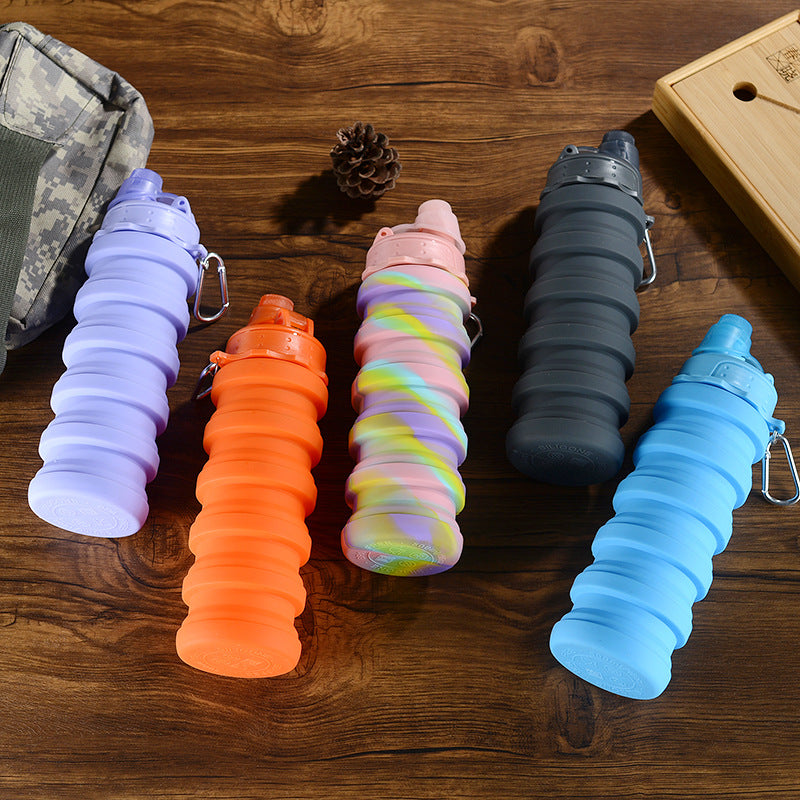500ML Foldable Silicone Sport Water Bottle