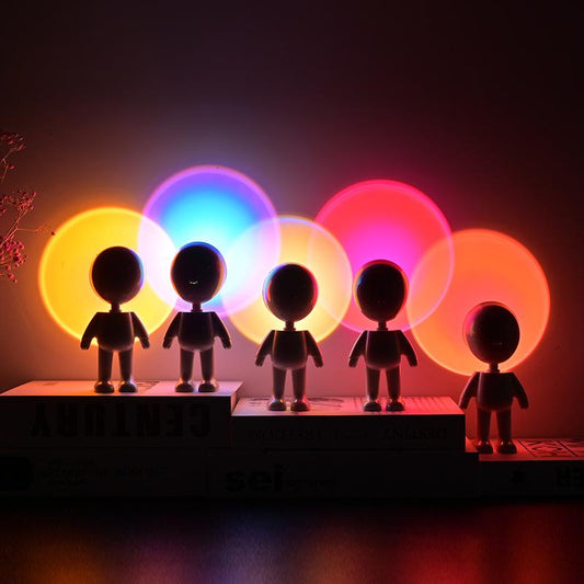 Colorful Sunset Projector Lamp USB Sync Live Video Photo Robot Lamp