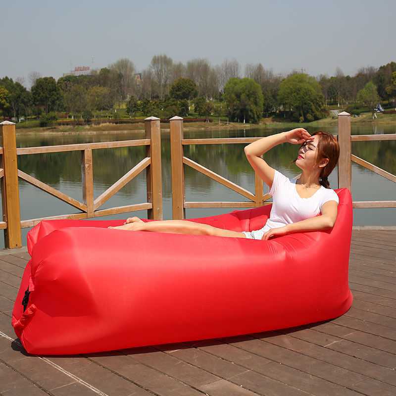 Outdoor Garden Furniture Modern Lazy Inflatable Big Sofa Bed For Travel Camping Beach Portable Air Sofa Cushion Seating