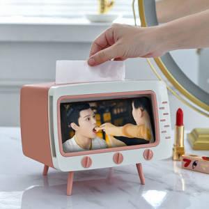 Household Multifunctional Phone Holder Car Creative TV Tissue Box