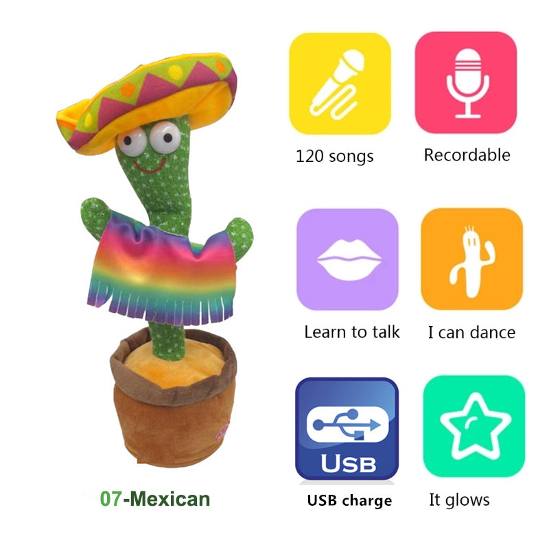 Dancing and talking cactus toy