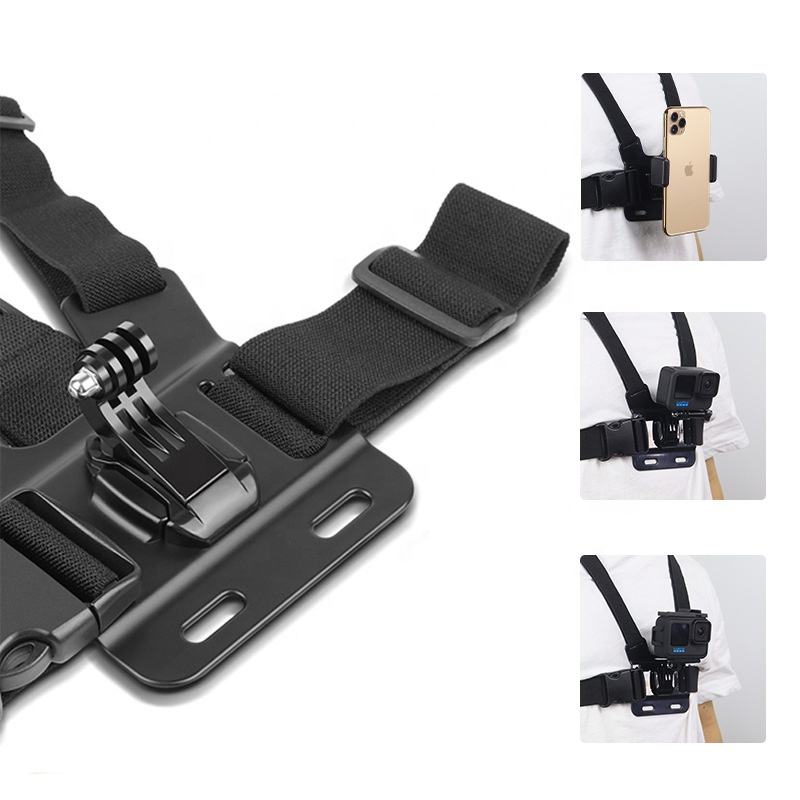Extensive Use Multiple Connection Points Mount Harness Camera Phone Chest Strap
