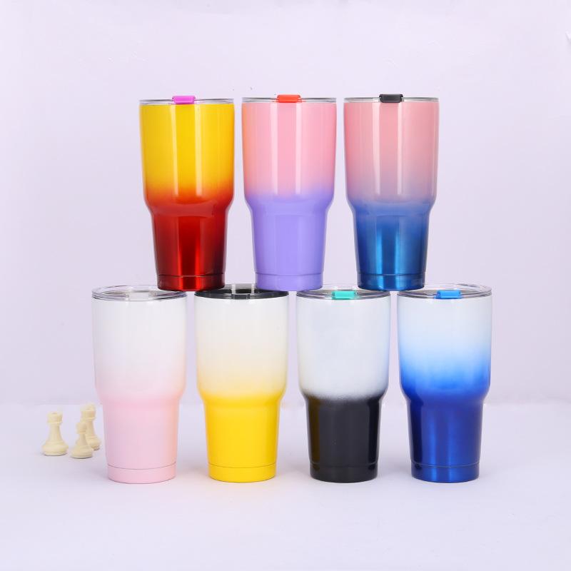 Drinkware Mugs Best Selling 30 oz Gradient paint Stainless Steel Insulated Tumbler