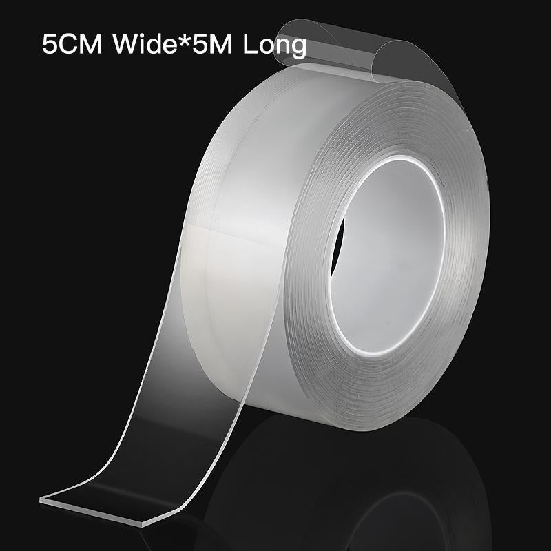 Nano Tape Double Sided Tape Transparent NoTrace Reusable Waterproof Adhesive strong Tape Cleanable Home
