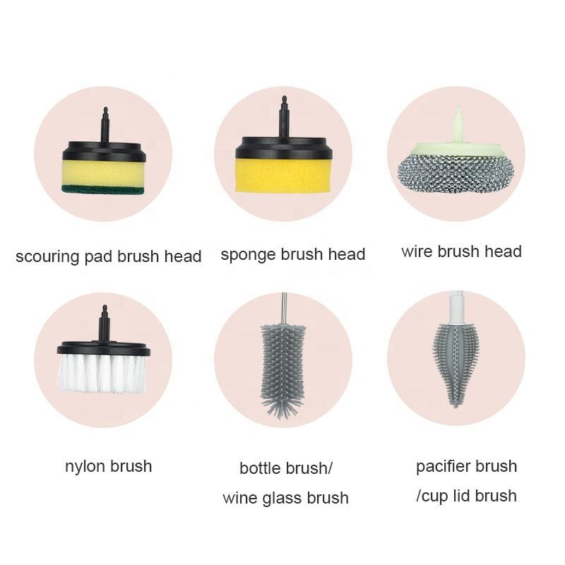 1200Ah Multi-functional Electric Spinning Scrubber for Cleaning Bathtub Kitchen Electric Cleaning Brush